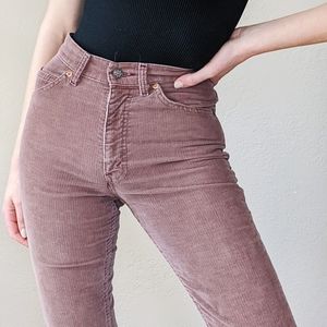Vintage high waisted pink corduroy pants